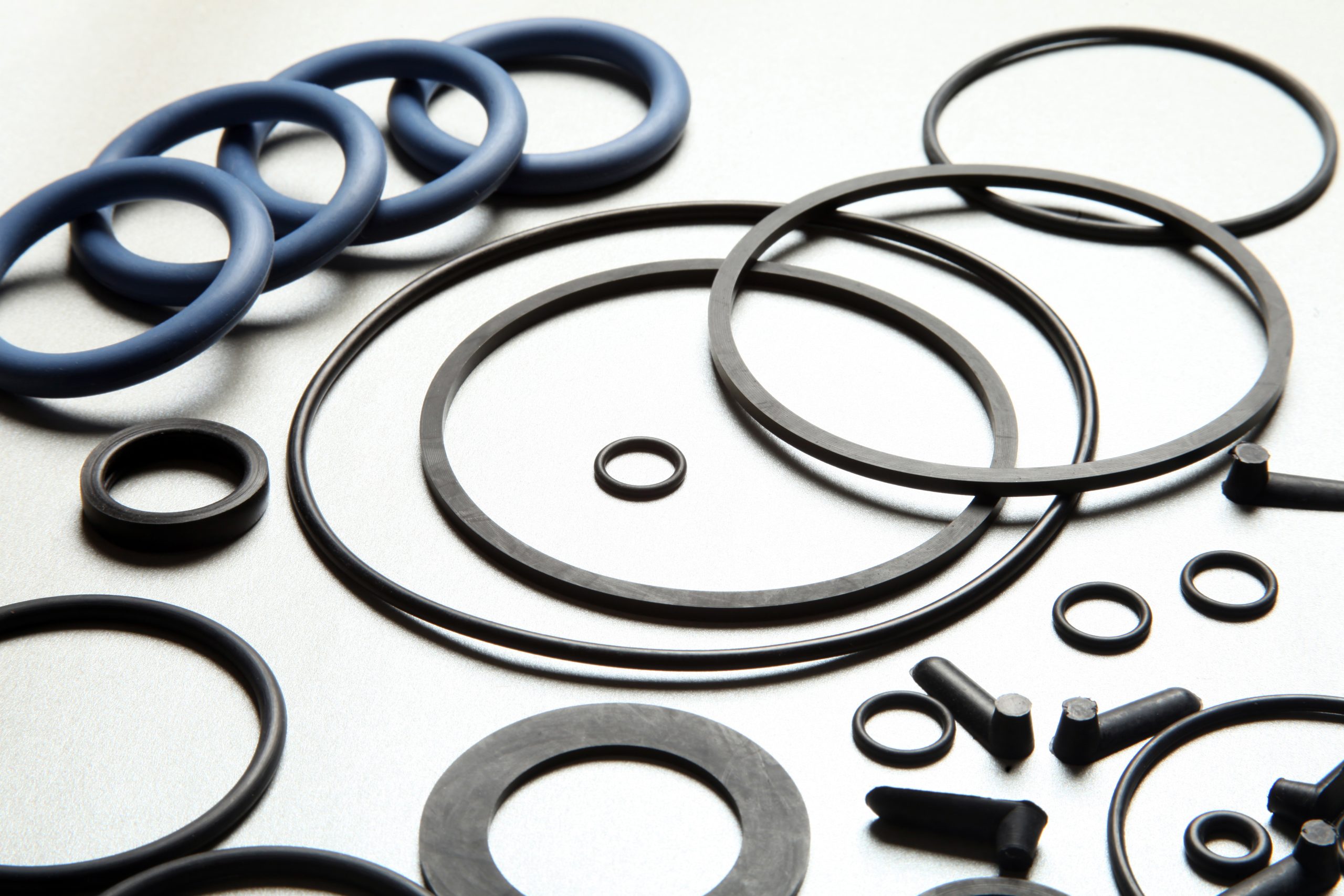 Assorted rubber rings and gaskets