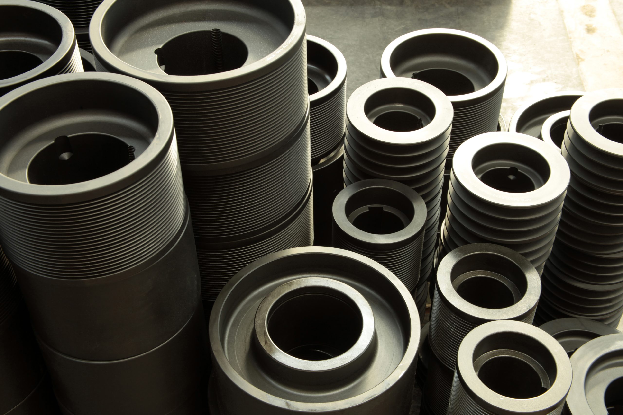 Industrial metal spools and equipment parts