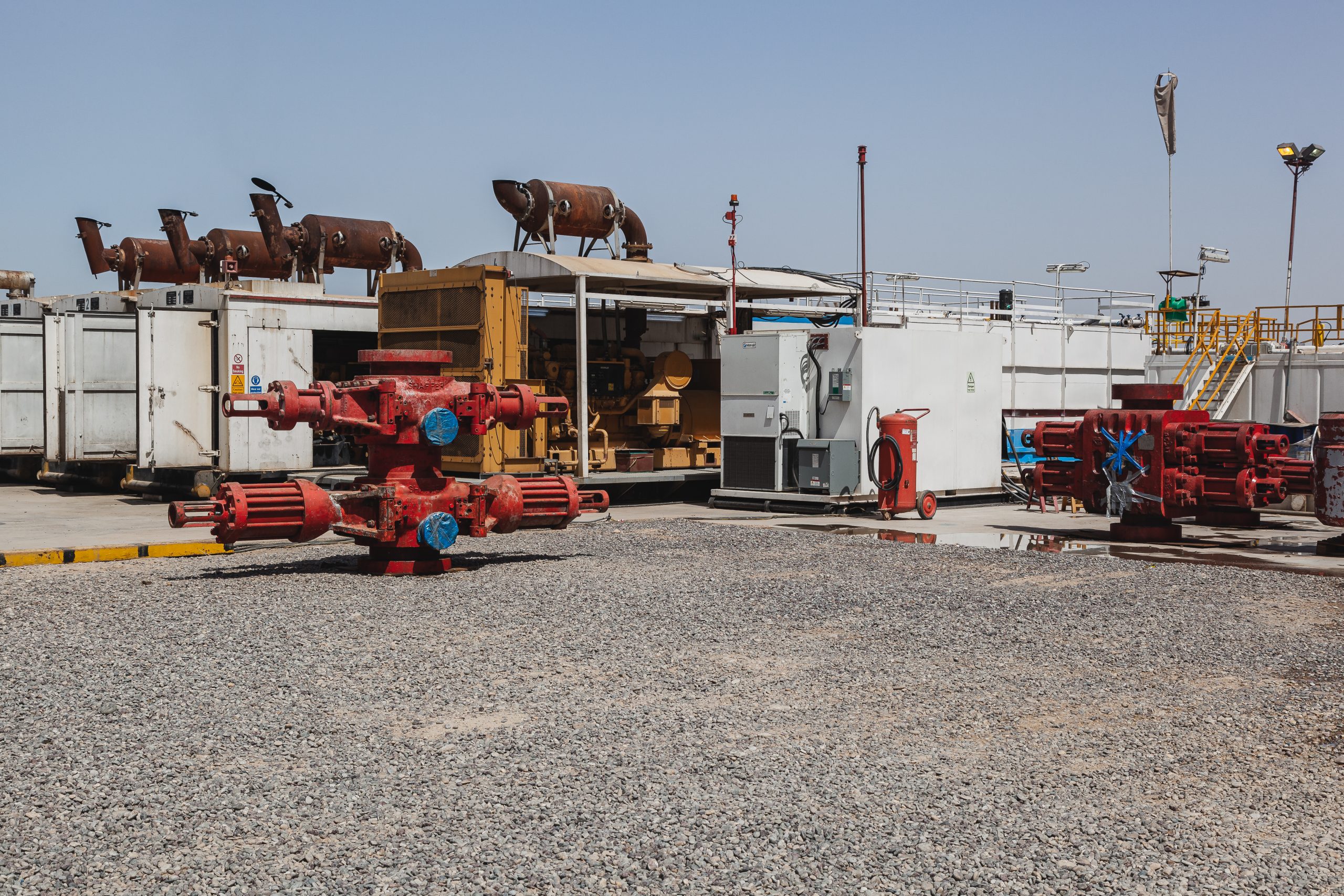 Pressure control assemblies at an oil and gas site